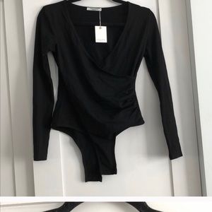 Mango pop black bodysuit